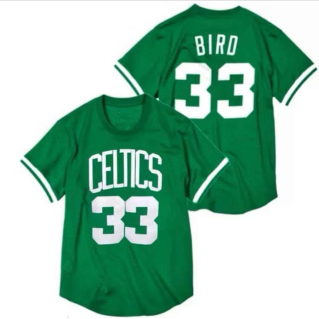 Jersey Baju Basket Sleeve Boston #33 Larry Bird green (Size M)