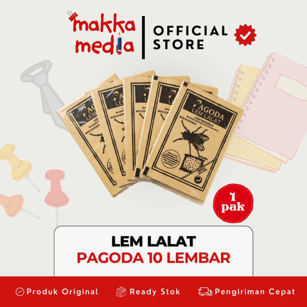 10 Lembar Lem Lalat Pagoda / 1 Bungkus Lem Lalat Pagoda