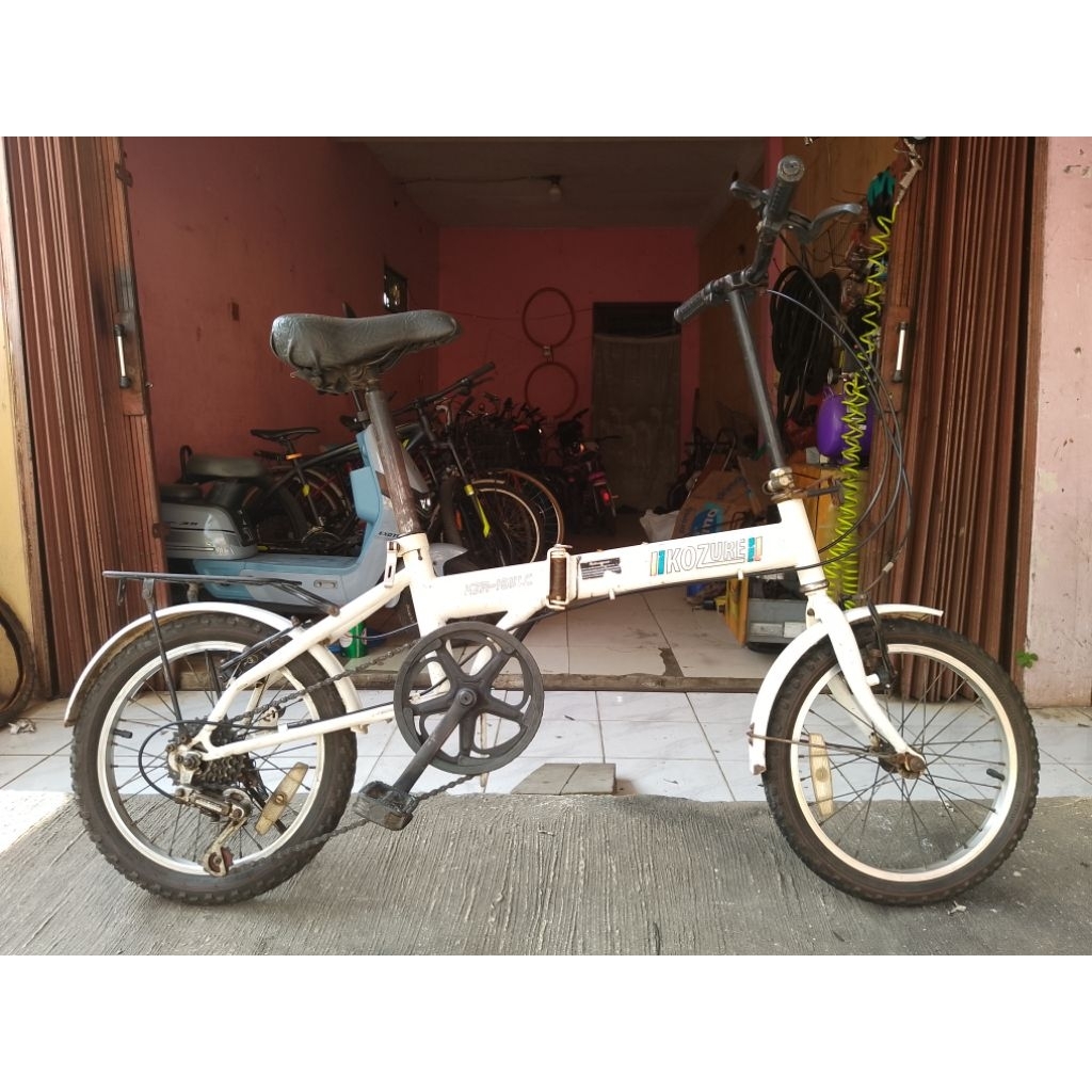 Sepeda Lipat Seken Kozure UK 16 Inch Speed 6 Siap Pakai