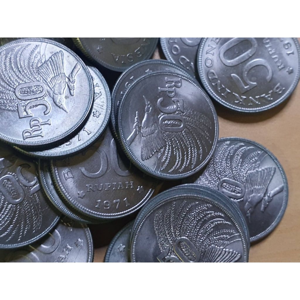 Koin 50 Rupiah Cendrawasih kinclong