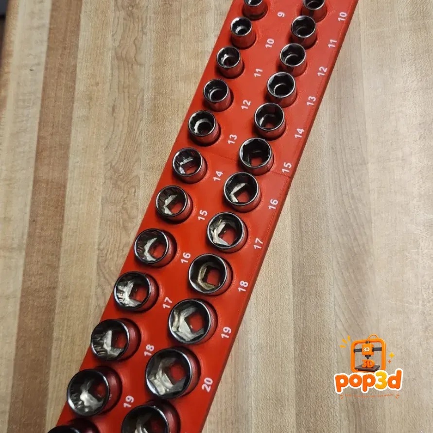 Socket Holder Craftsman 3/8 Metric Tempat Kunci Sok Tray Dudukan Rak Perkakas