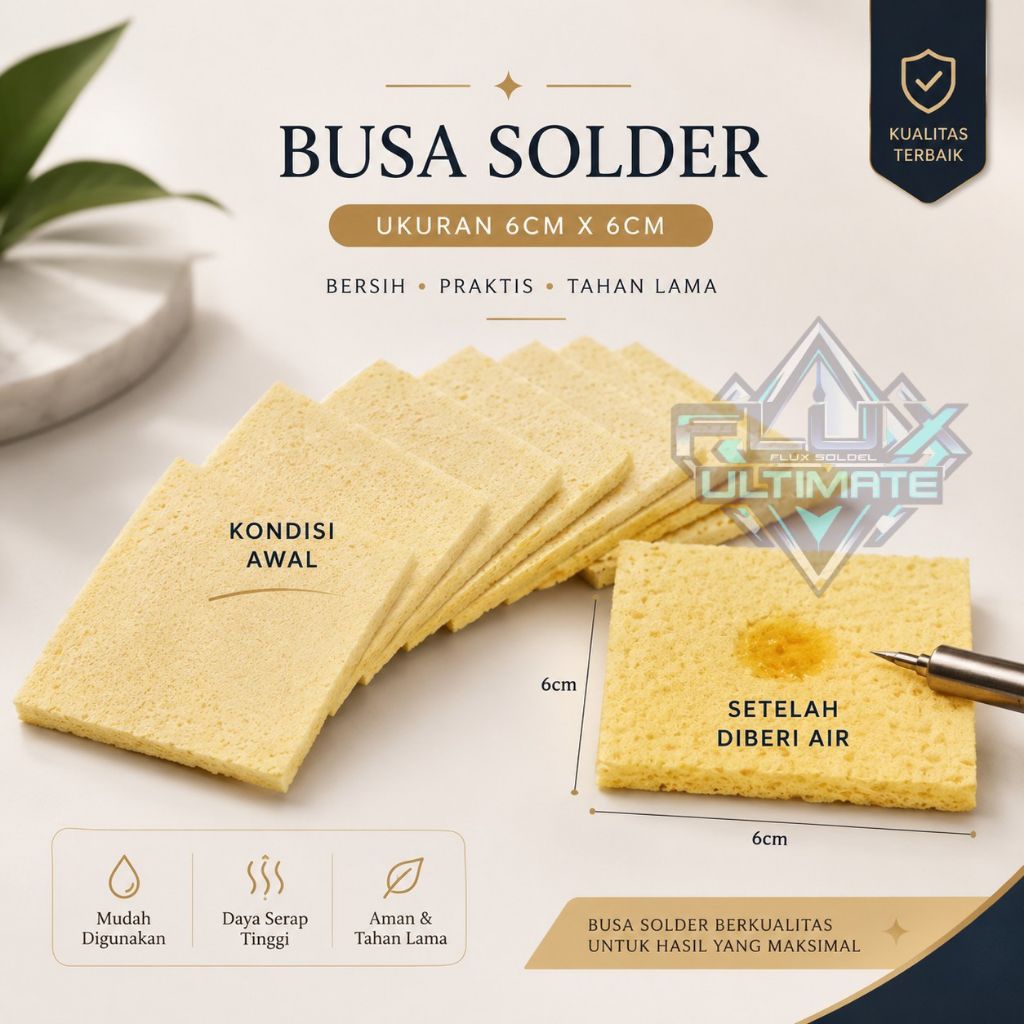Spon Pembersih Mata Solder / Spons Cleaner Solder Anti Lengket Bekas Timah