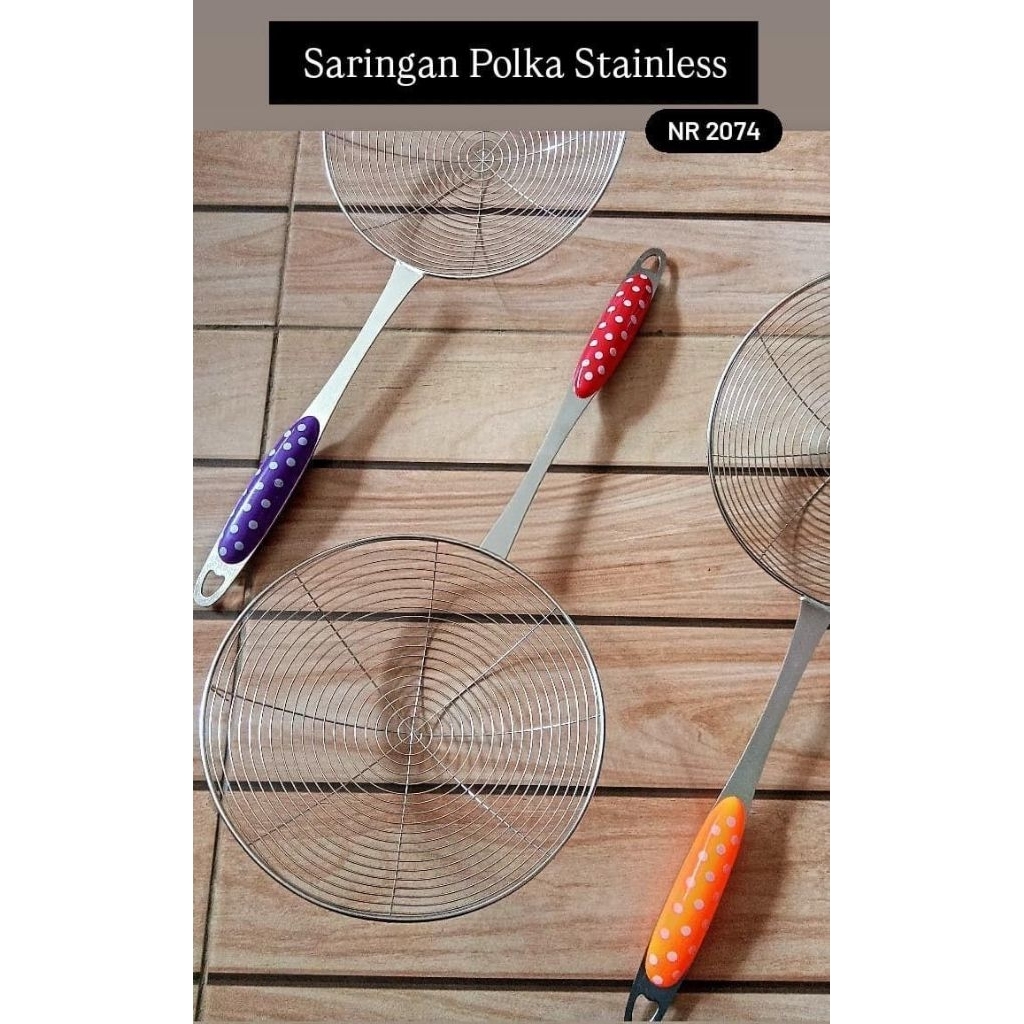 Serok Saringan Polkadot Stainless