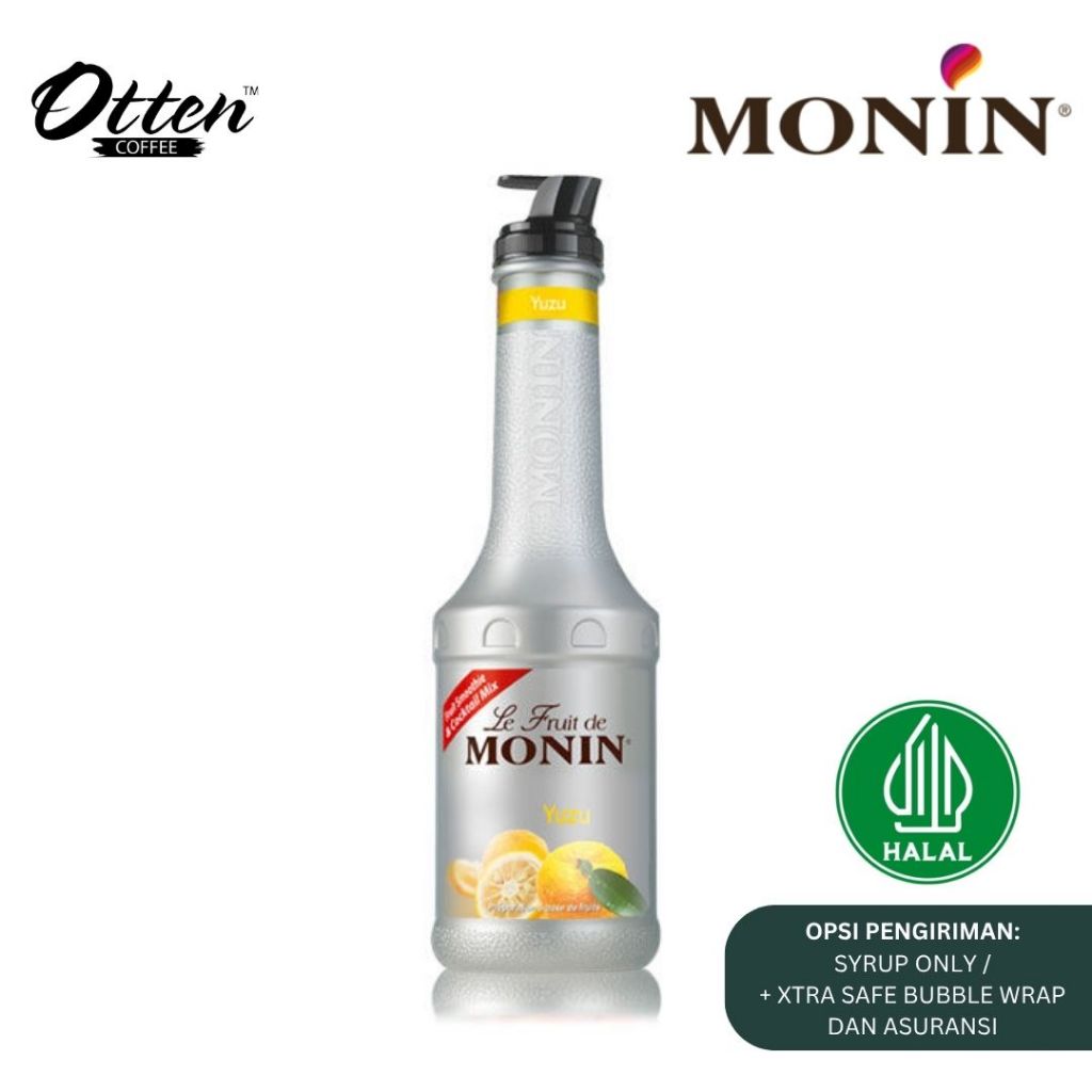 Monin - Yuzu Puree Fruitmix (1L) - Sirup Minuman Rasa Yuzu cocok untuk Horeca