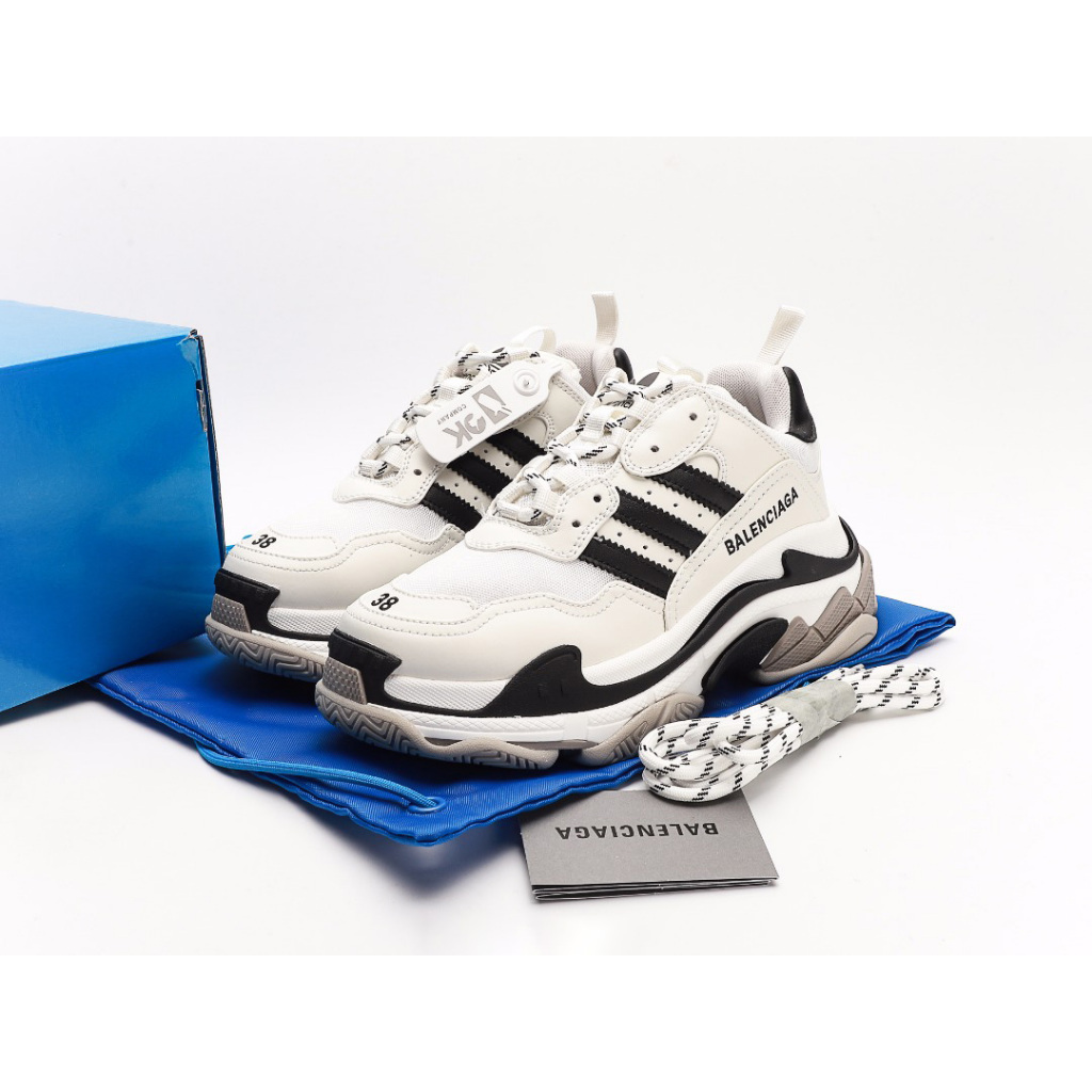 SIZE 39 READY STOCK - Adidas x Balenciaga Triple S Trainers White Black Sneakers BNIB