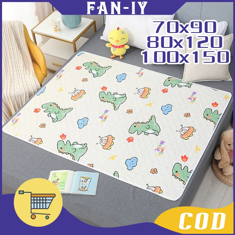 100*150cm Reusable Mattress Protector Alas Ompol Dewasa / Alas Ompol Kartun Perlak Bayi Dewasa