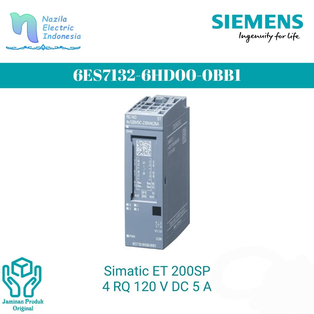 6ES7132-6HD00-0BB1 SIMATIC ET 200SP Relay Output Module 4 DO 120–230V AC/DC 5A Normally Open Output 
