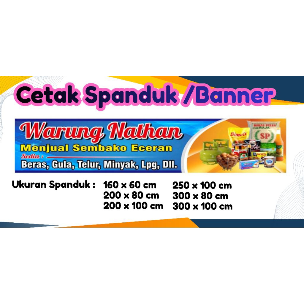 Cetak Spanduk/Banner Warung Sembako||Spanduk Custom