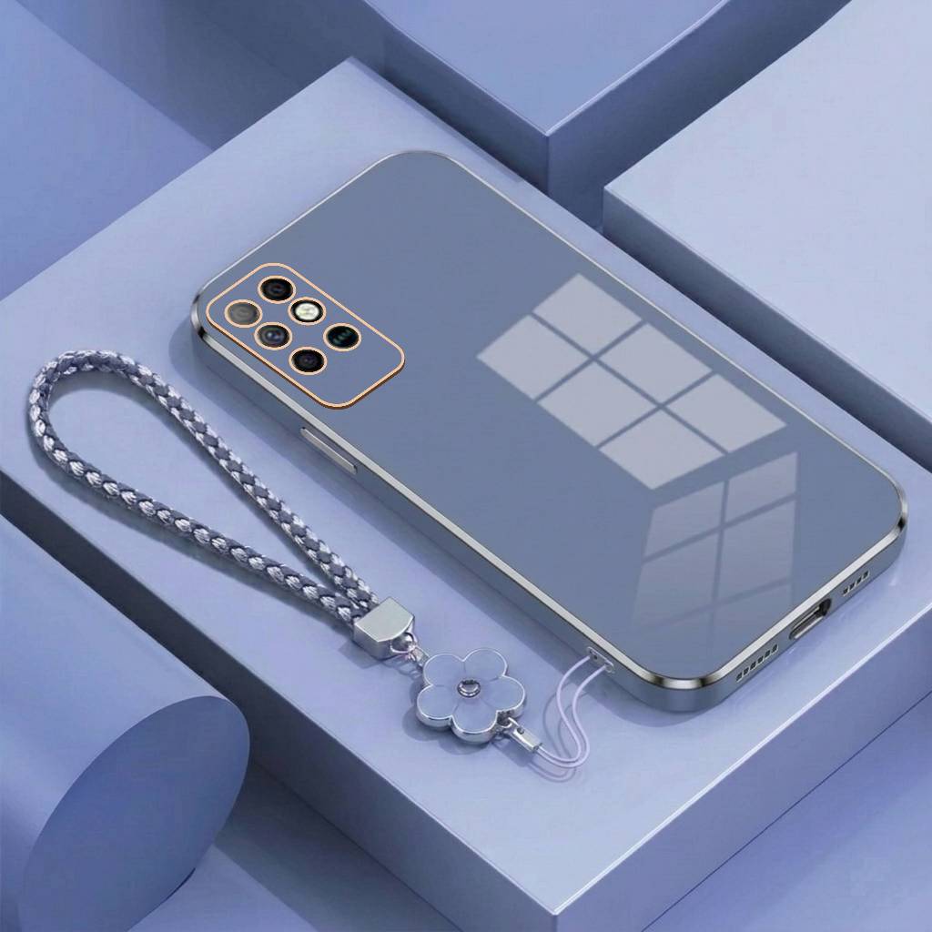 Soft Case Infinix Note 8 Note 12 Vip Note 12 G96 Case Plating Luxury Free Tali Strap Motif Bunga