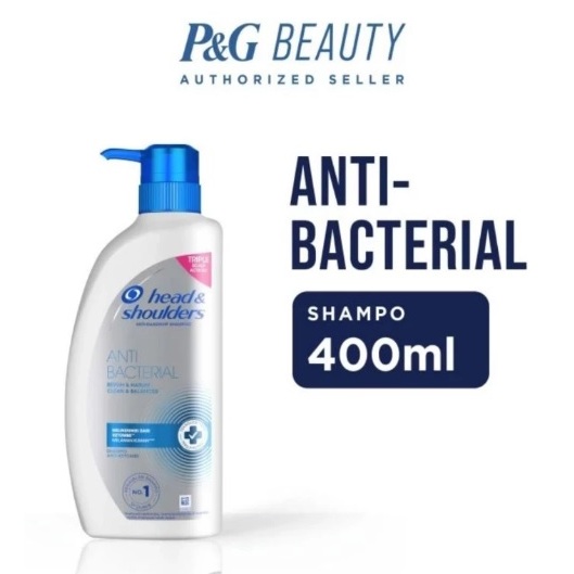 Head & Shoulders  Shampoo Anti Backterial 400 ml   - Head and Shoulders Pump 400ml