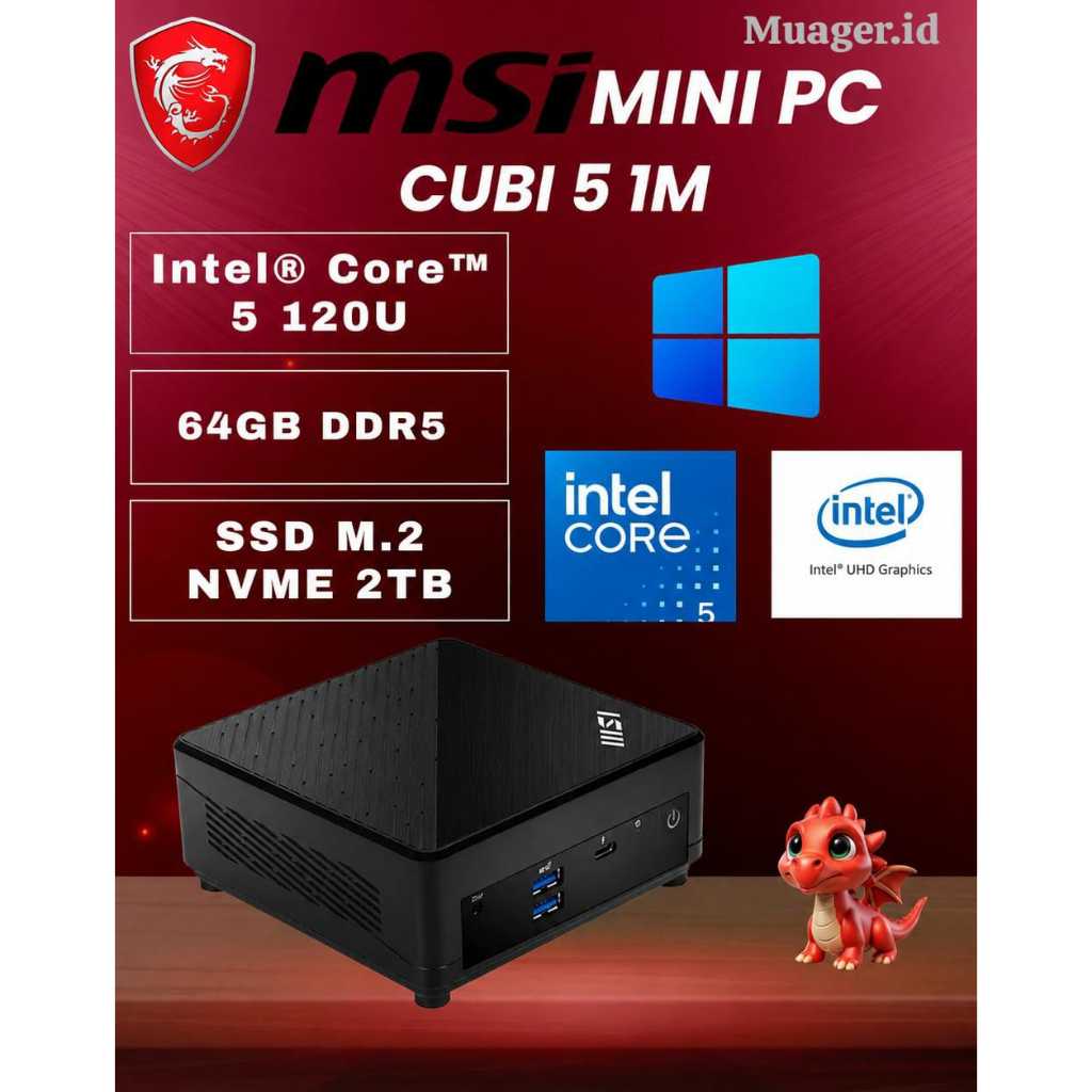 MINI PC MSI CUBI 5 1M CORE 5 120U FULLSET +RAM +SSD | MSI CUBI CORE 5 120U