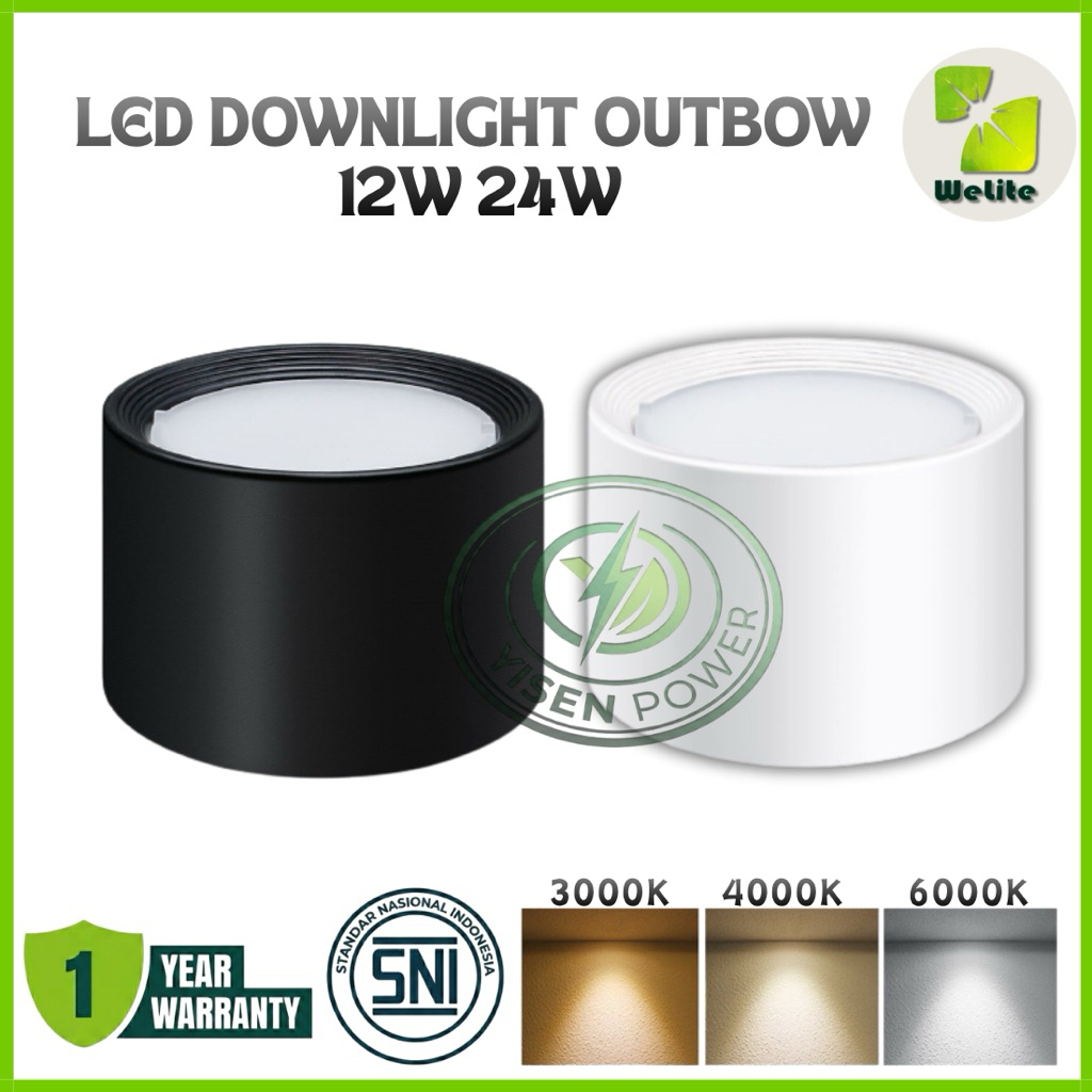Downlight Outbow LED Lampu Plafon Downlight Outbow 12 Watt 24 Watt