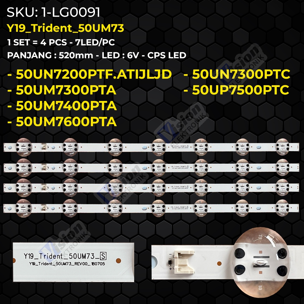 Backlight TV LG 50 Inch 50UN7200PTF.ATIJLJD 50UM7300PTA 50UM7400PTA 50UM7600PTA 50UN7300PTC 50UP7500