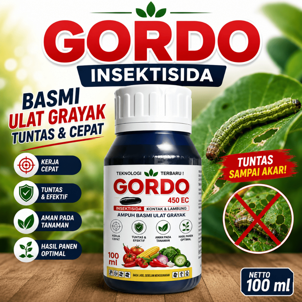 Gordo Insektisida Pestisida Obat Ulat Grayak Ulat Tanah Lalat Buah Kutu Kebul Tuangau Kumbang dengan