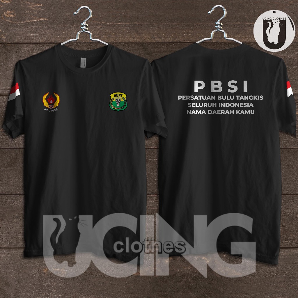 Kaos Baju PBSI Persatuan Bulu Tangkis Seluruh Indonesia KONI Gratis Nama Daerah Kamu Kaos Distro