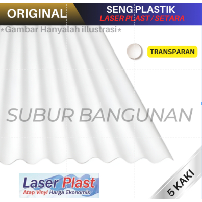 Seng Plastik Bening Transparan 7 Kaki Per Lembar