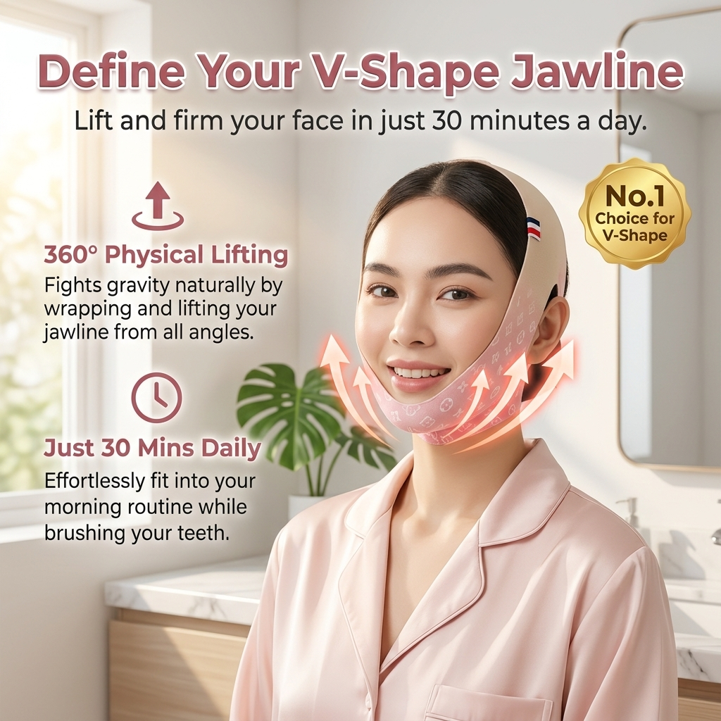 3D V Shape Face Lift Up Belt,Sabuk Pelangsing Wajah V Line,Pembentuk Pipi Leher Asli,Face Lift + Bon