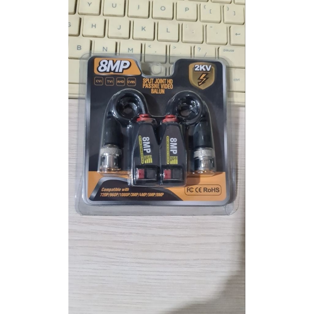 Video Balun  CCTV 1 Chanel 8mp CVI TVI AHD CVBS Split Joint HD Passive video balun premium