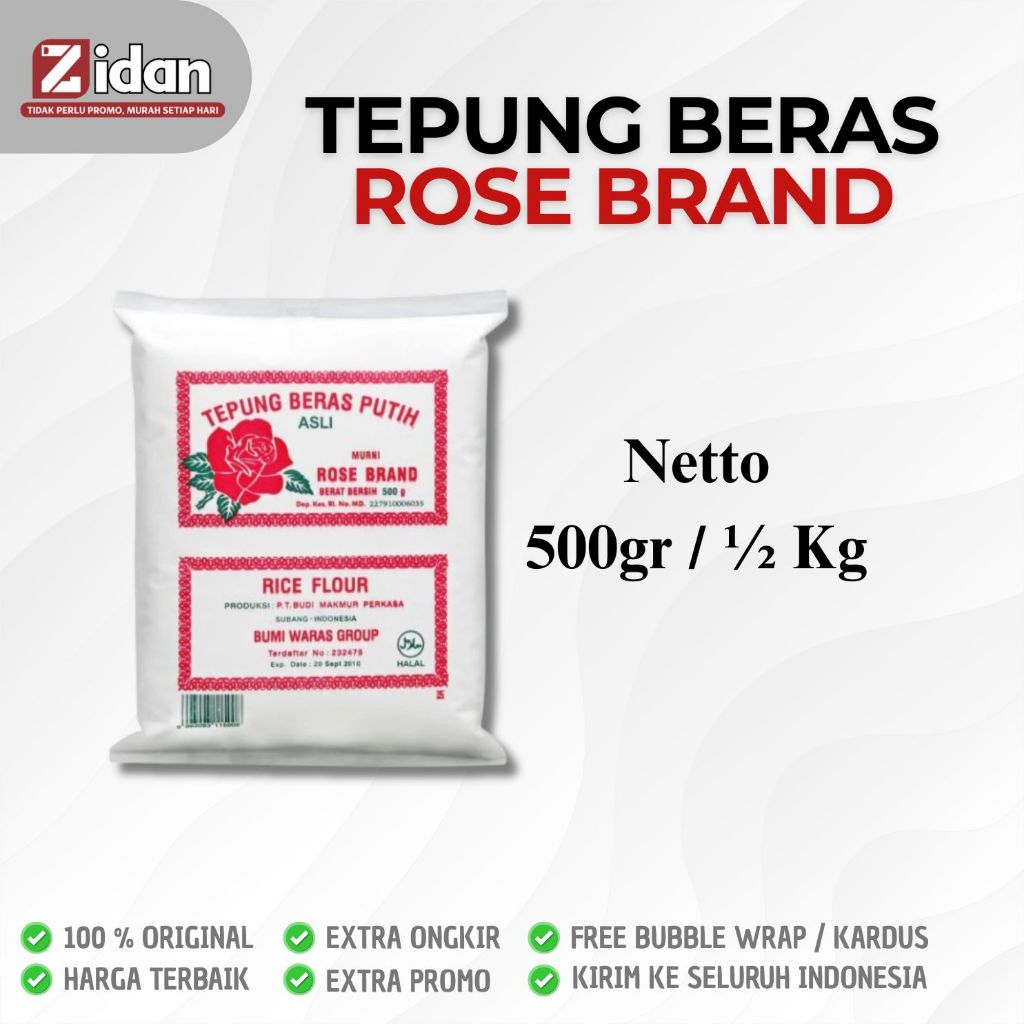 Tepung Beras ROSE BRAND 500gr / 1/2 Kg