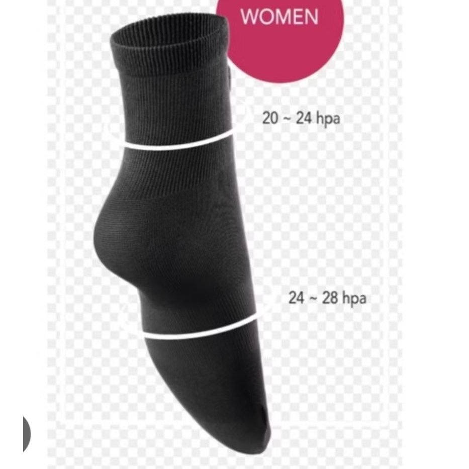 Aulora Sock Women Hitam, kaos kaki kodenshi