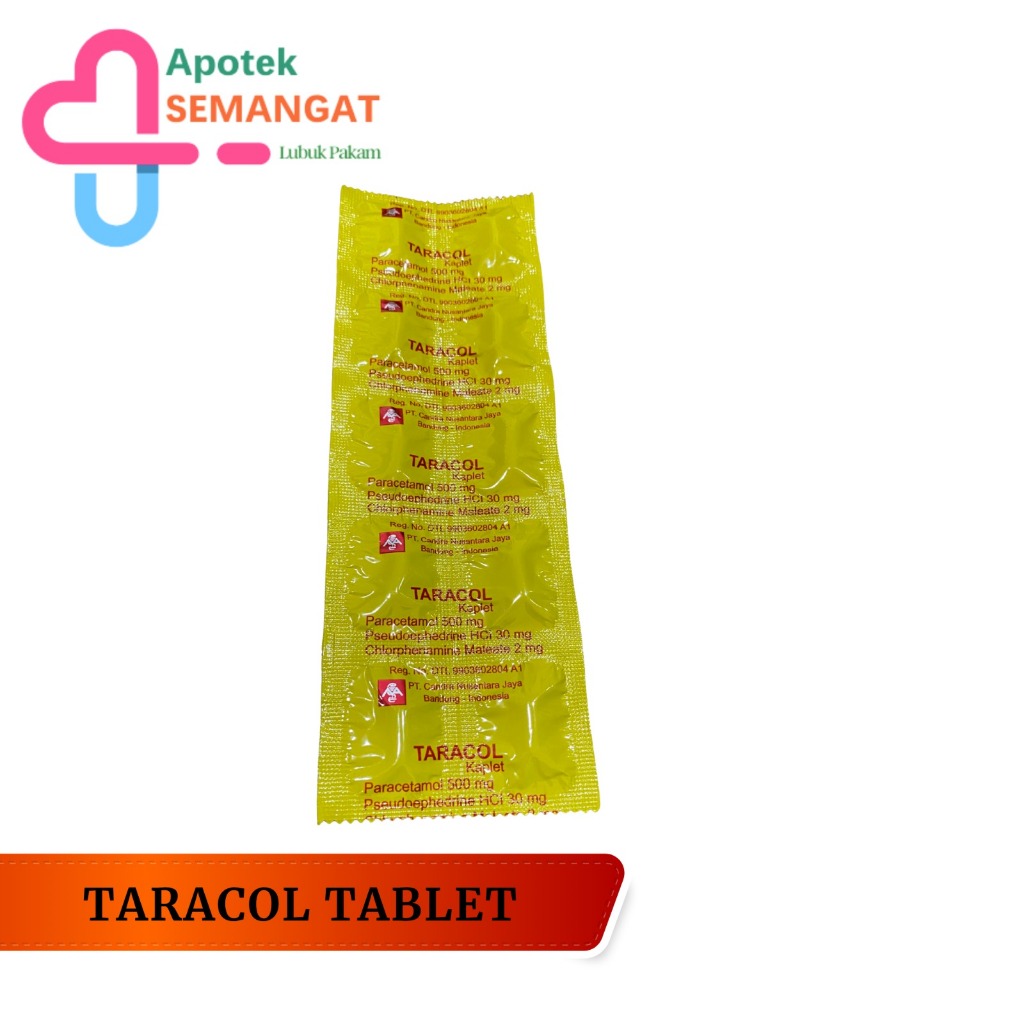 TARACOL TABLET OBAT UNTUK DEMAM, FLU DAN BATUK