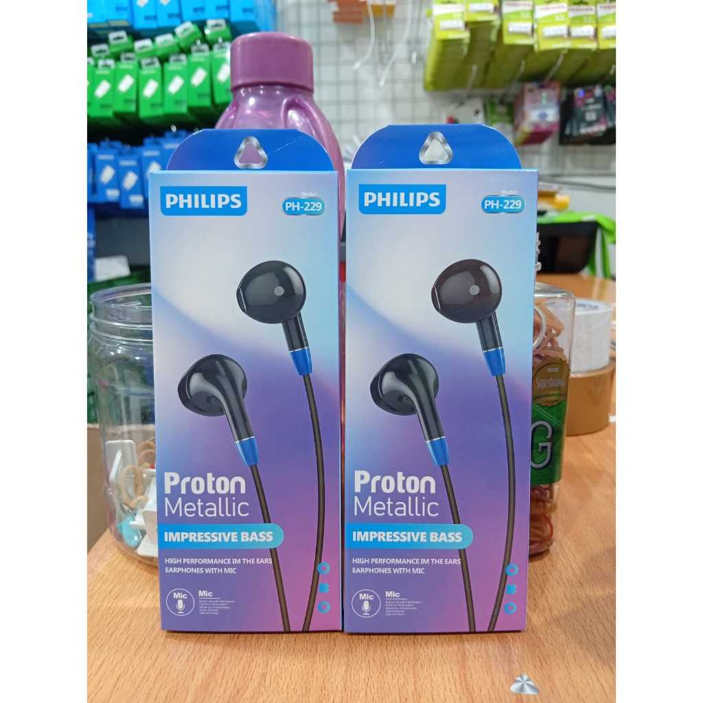 Headset PHILLIPS Proton Metalic PH-229 Philips PH229 EARPHONE HP STEREO PH201 Super Bass