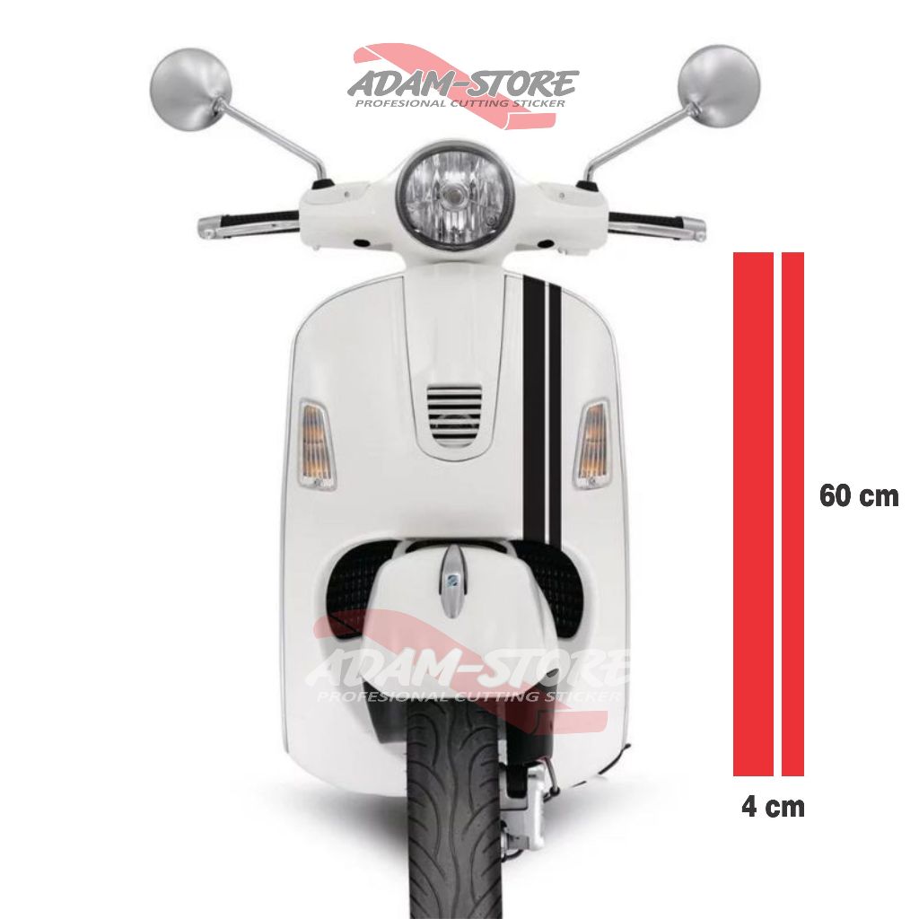 VL23 STICKER STIKER MOTOR VESPA STIKER LIST DEPAN STIKER VESPA MATIC VESPA PIAGIO VESPA LX