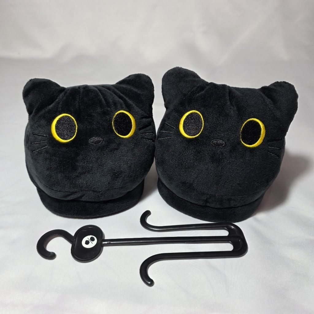 O.O MEOW MR DIY [9039629] Black cat women indoor slippers size 38/39 new tag - Sandal kamar boneka k
