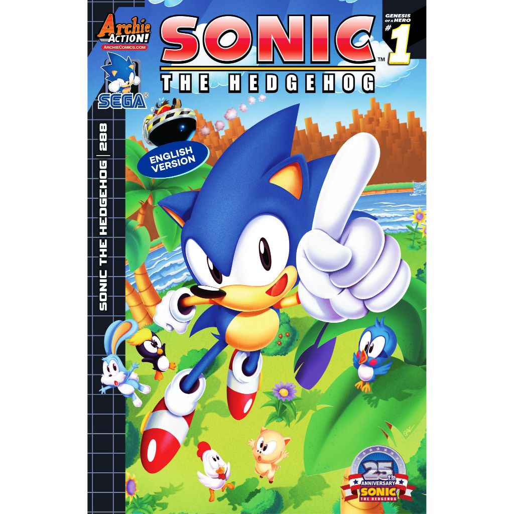 SONIC THE HEDGEHOG Vol. 288 - Archiee Segaa (English version) - buku seri cerita aksi petualangan So