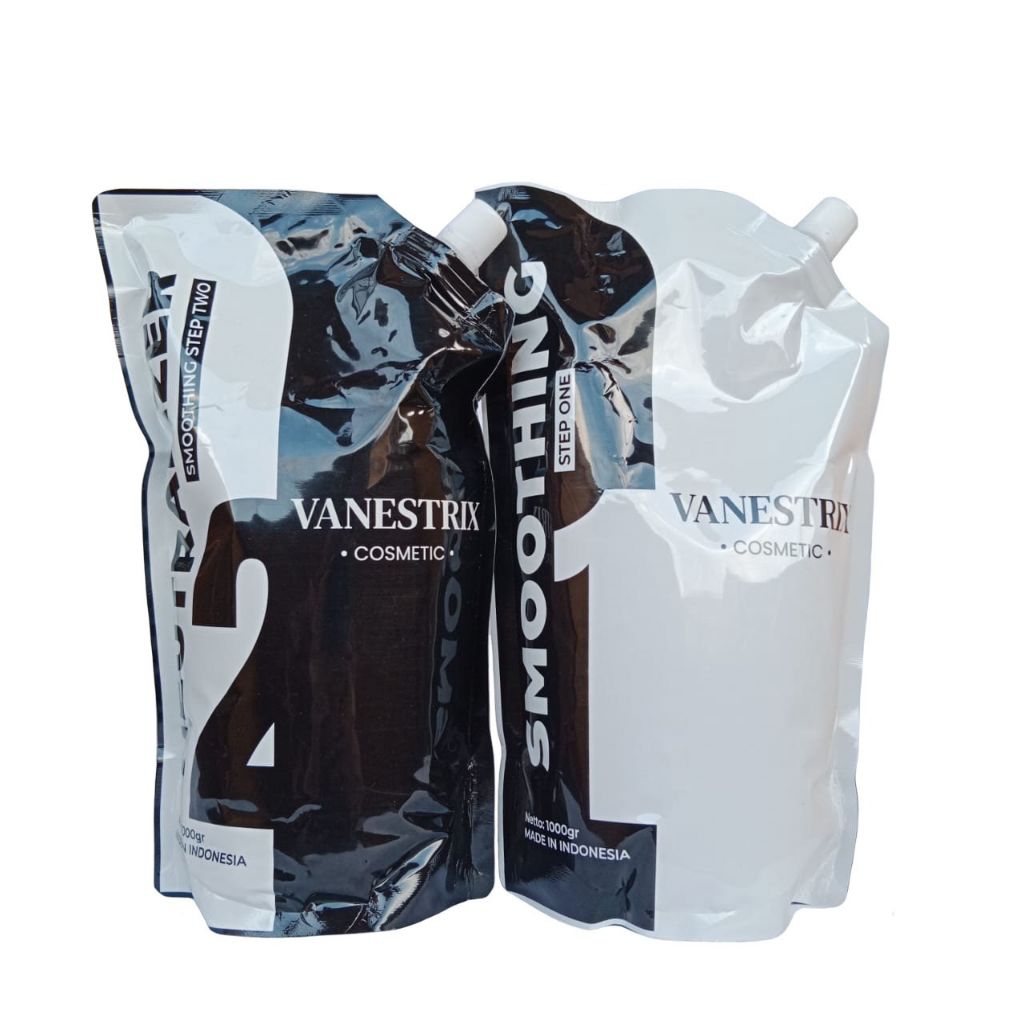Vanestrix Smoothing Smoting Neutralizer Step 1 Dan 2 Krim Cream Obat Pelurus Pelurusan Rambut Straig
