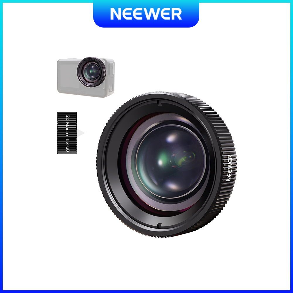 NEEWER 2X Macro Lens Compatible with DJI Osmo Action 5 Pro & 4, LS-68