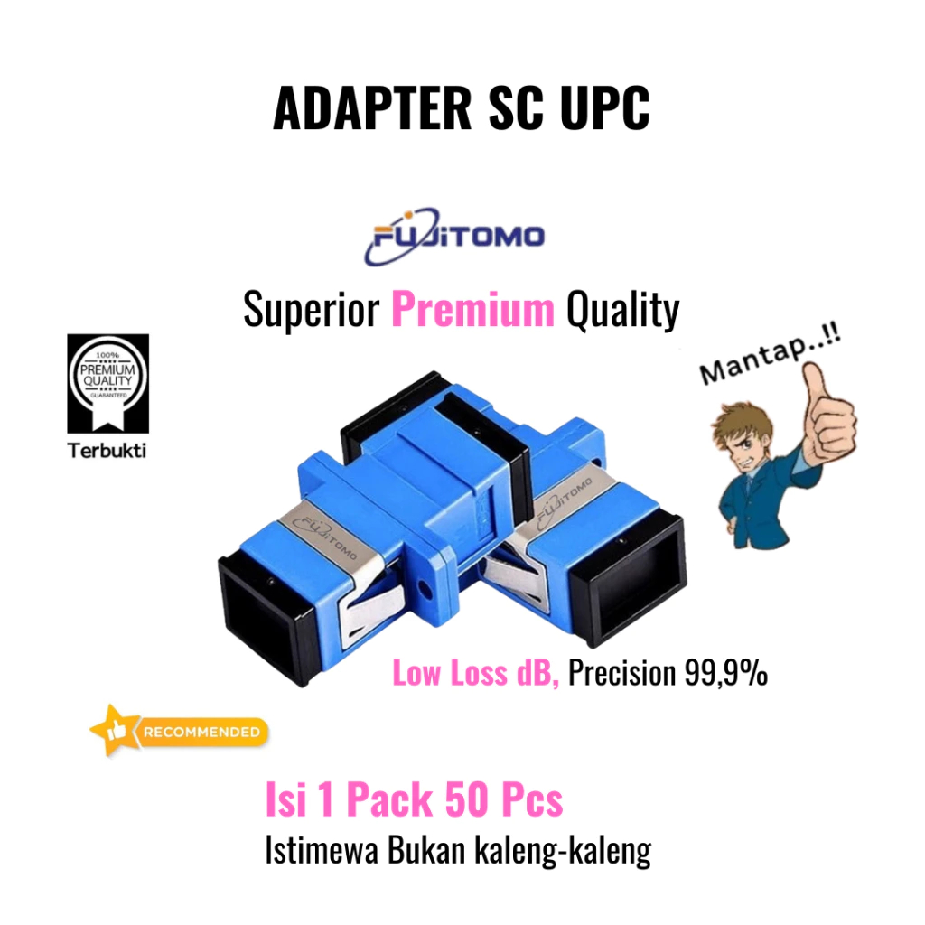 FUJITOMO Adapter / Barrel SC UPC / Barel FO Superior Premium Quality - ORIGINAL