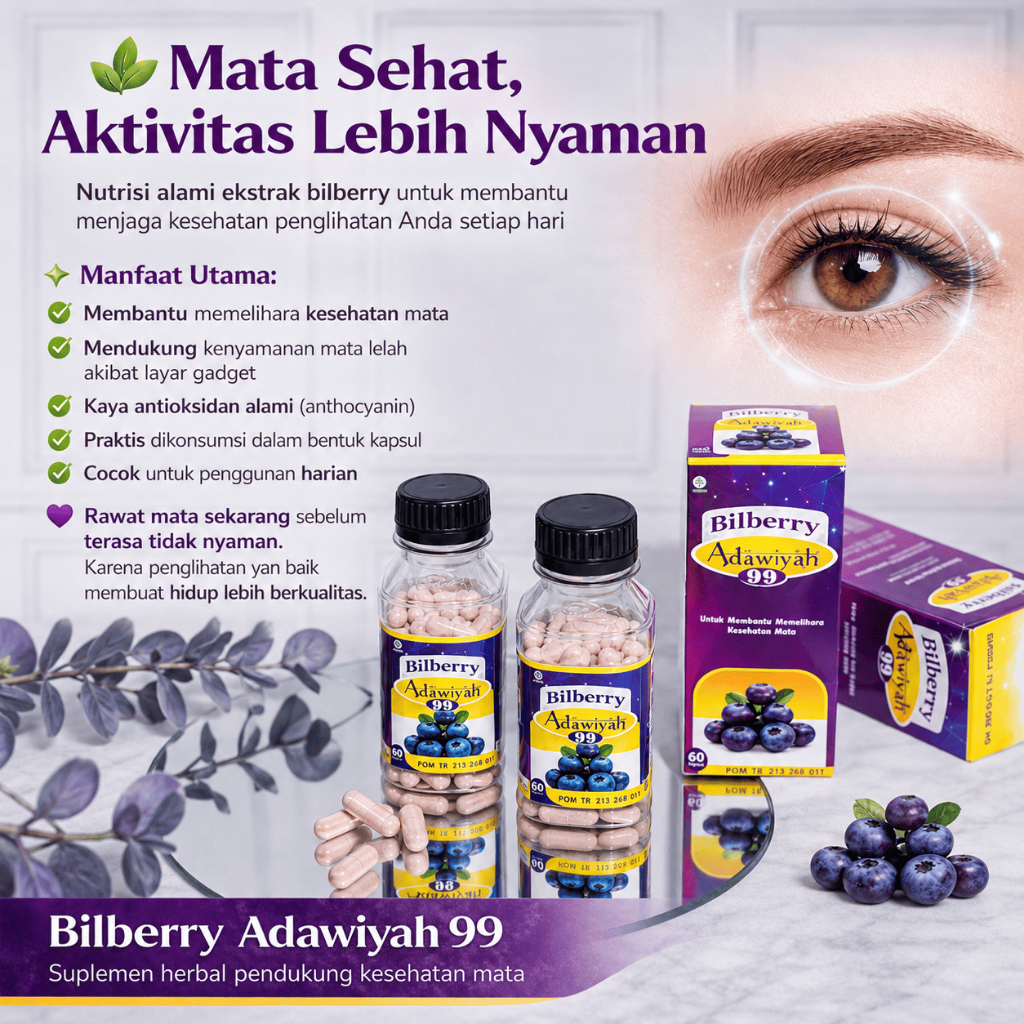 BILBERRY ADAWIYAH99 ISI 60 KAPSUL ORIGINAL BPOM