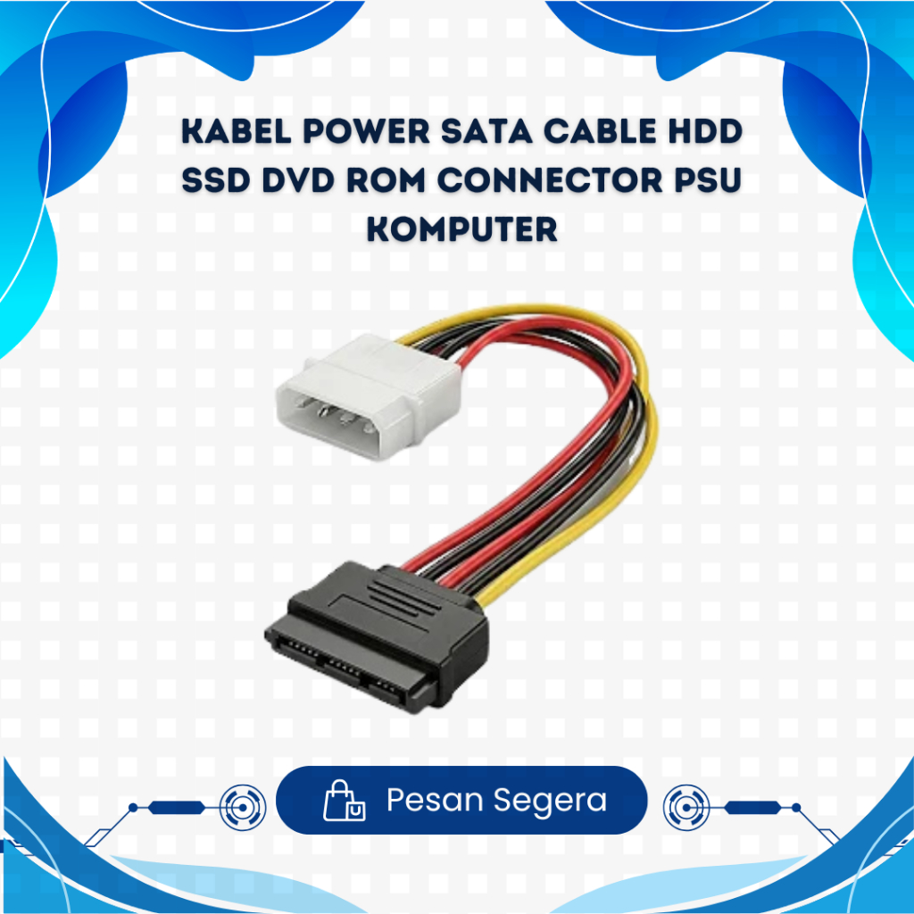 Kabel Power SATA Cable HDD SSD DVD ROM Connector PSU Komputer