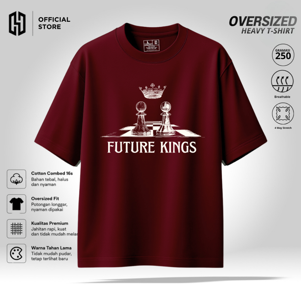 HAENHA Kaos Oversized Heavyweight Catur Cotton Combed 16S