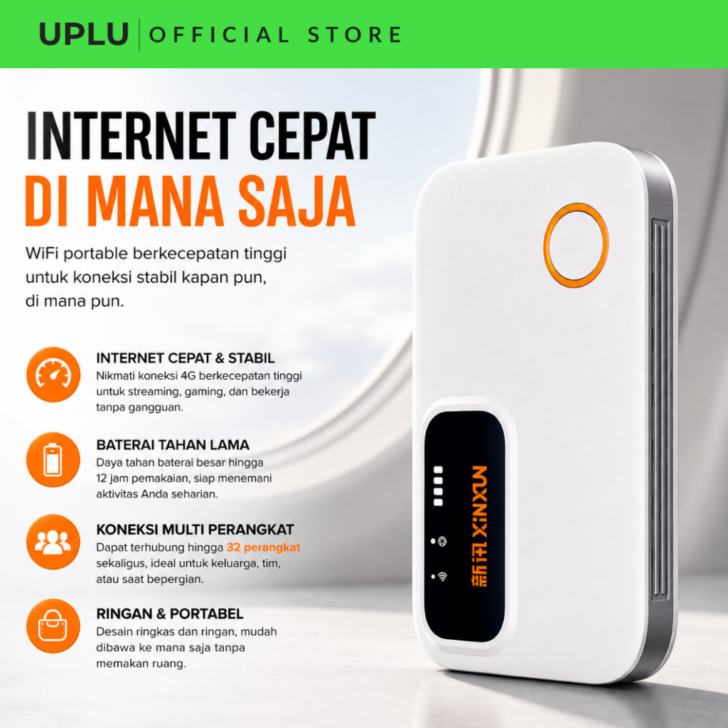 UPLU Wifi Portable 286 Mbps 4G Lte 2100mAh Unlock All Operator Sim Card Cat6 Modem Mifi Wireless