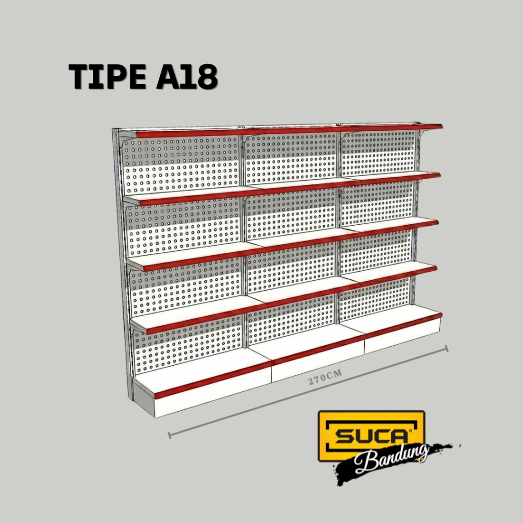 Rak Gondola / Rak Minimarket Wall T 180cm & T. 195cm