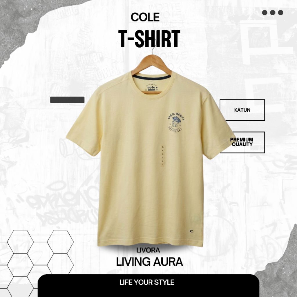 T-Shirt Cole Original Warna Baby Yallow New