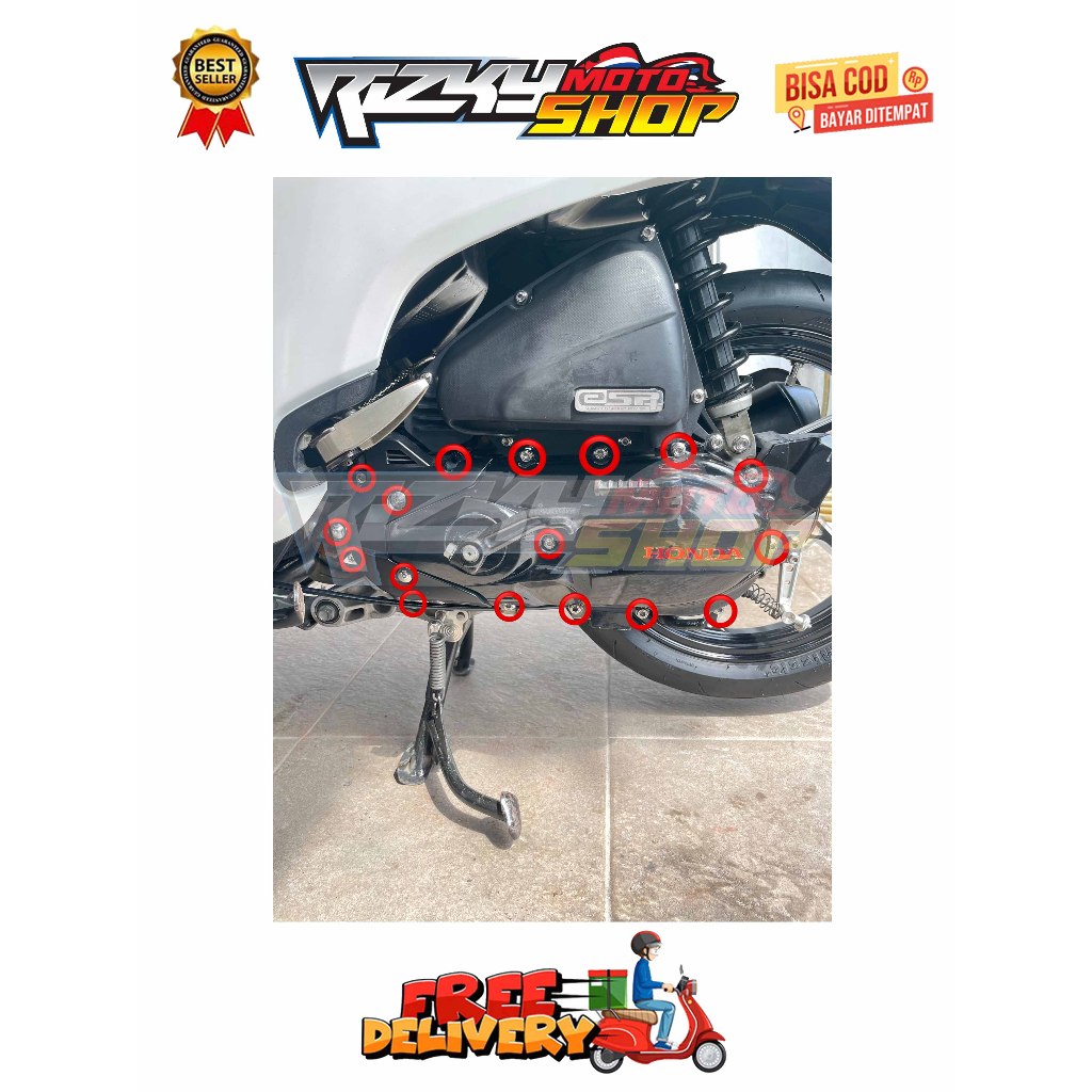 BEAT ESP NEW SCOOPY ESP NEW STREET - BAUT OLI MESIN FILTER CVT KNALPOT KRENGKES GARDAN MUR PELAMPUNG