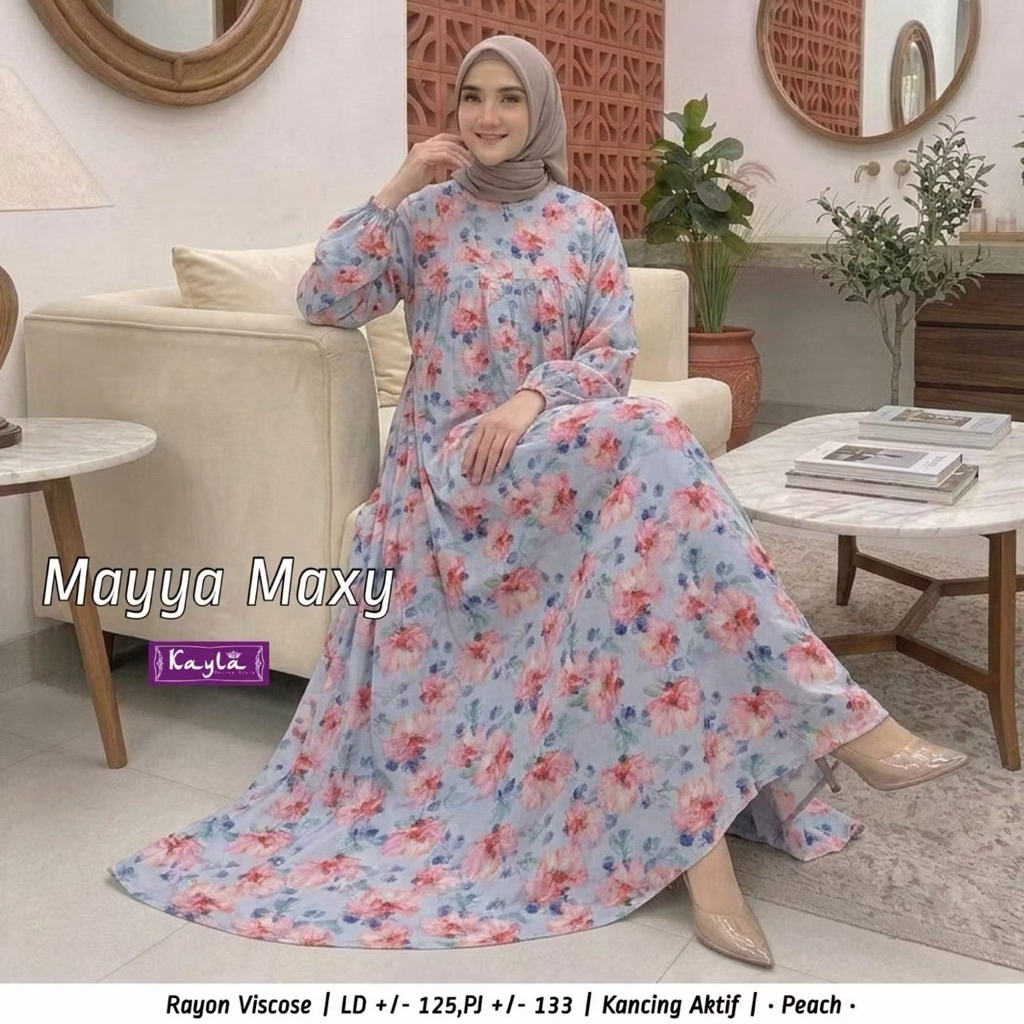 Mayya Maxy Gamis Rayon Premium by Kayla