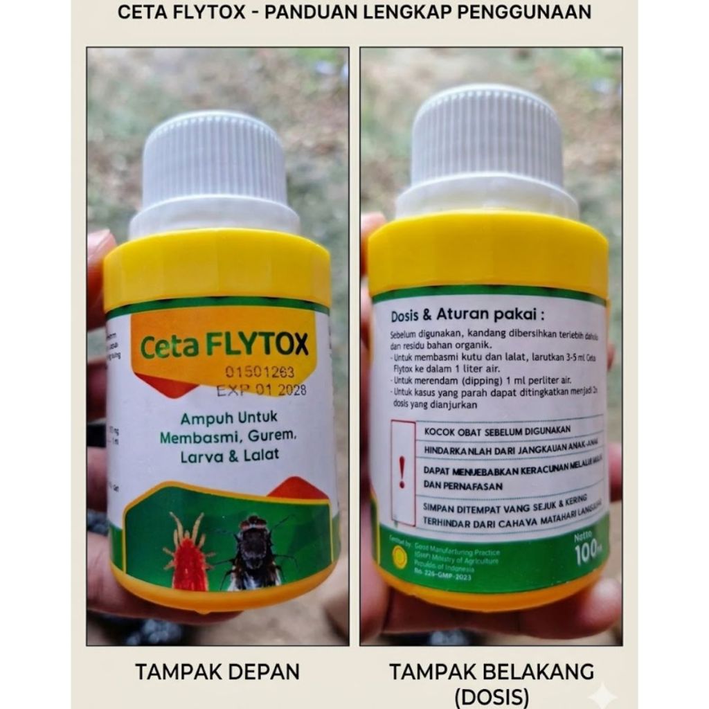OBAT LALAT SAPI KAMBING PALING AMPUH CETA FLYTOX PEMBASMI NYAMUK LALAT LARVA UNTUK KANDANG TERNAK