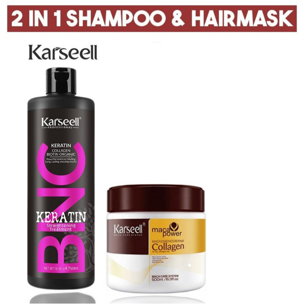 [ BUNDLE 2 IN 1 ] YZKMSKIN - Paket Hemat Karseell Shampo & Hairmask Masker Rambut / KARSEELL Shampoo