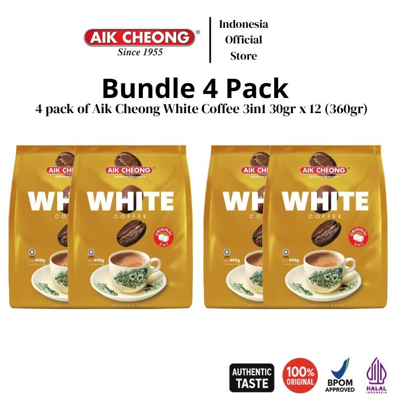 Aik Cheong White Coffee Original 3 in 1 Kopi Instant White Coffee Original Khas Malaysia Citra Rasa 