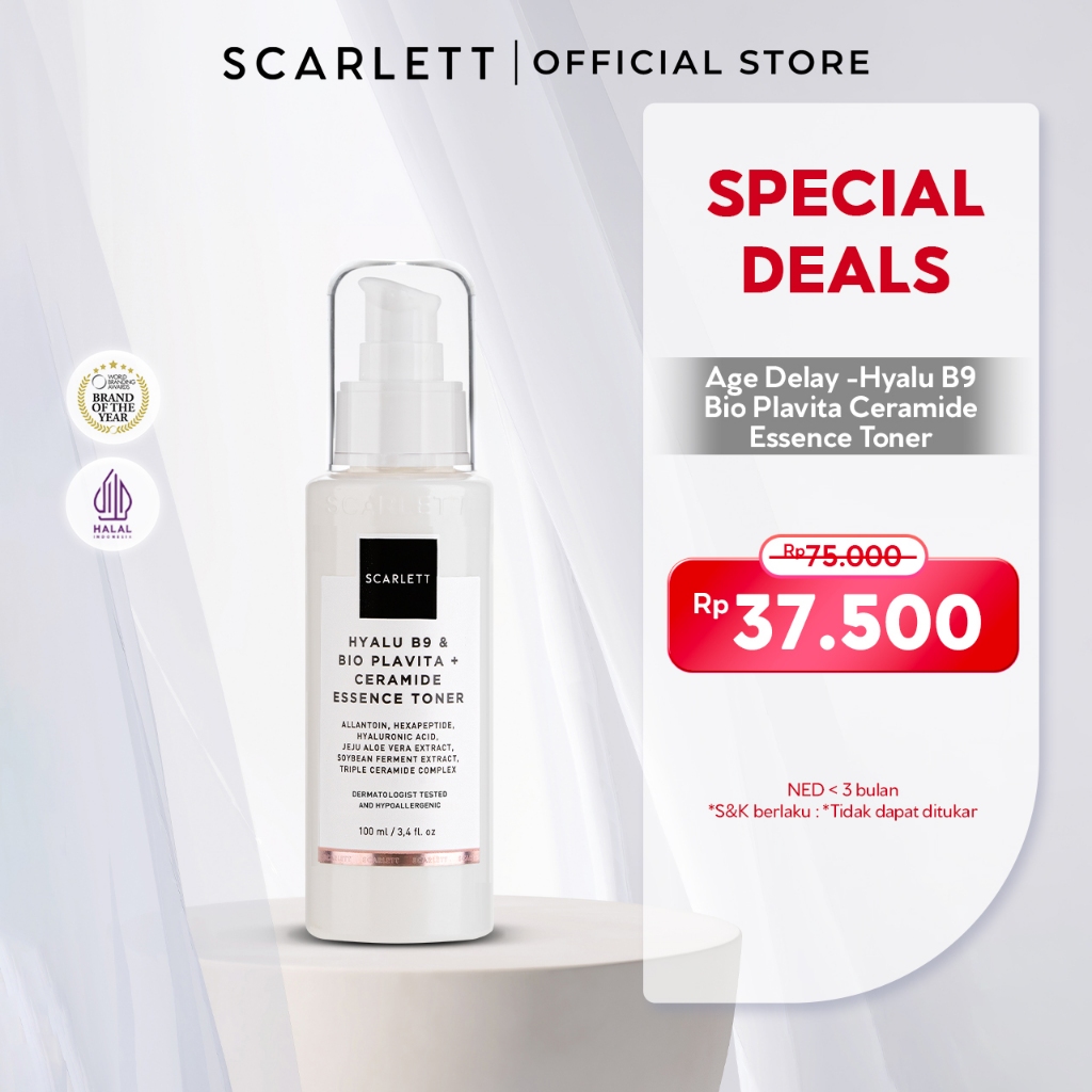 Scarlett  - Hyalu B9 & Bio Plavita + Ceramide Hydrating Essence Toner Menjaga Skin Barrier & Menghid