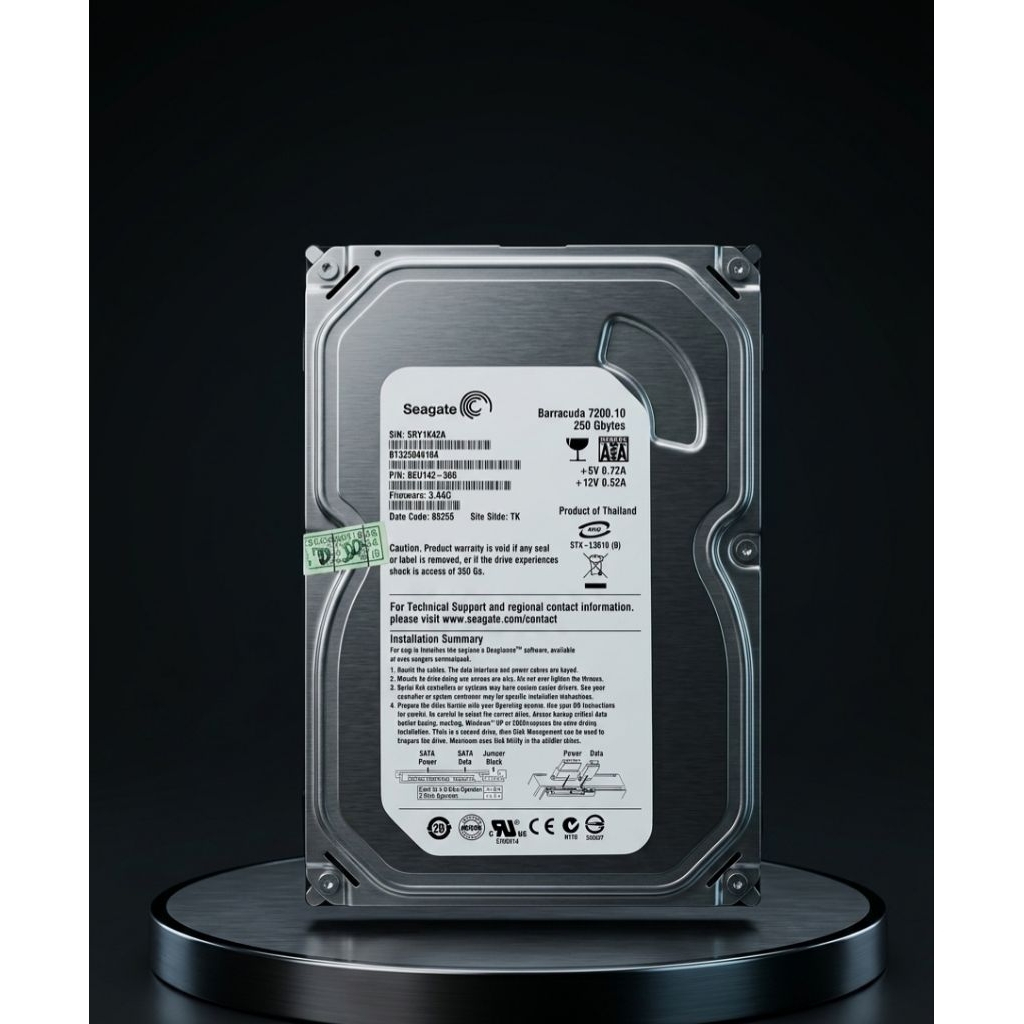 Harddisk Internal PC 3.5 Inch Seagate Barracuda 7200.10 250GB SATA HDD Komputer Bekas Berkualitas
