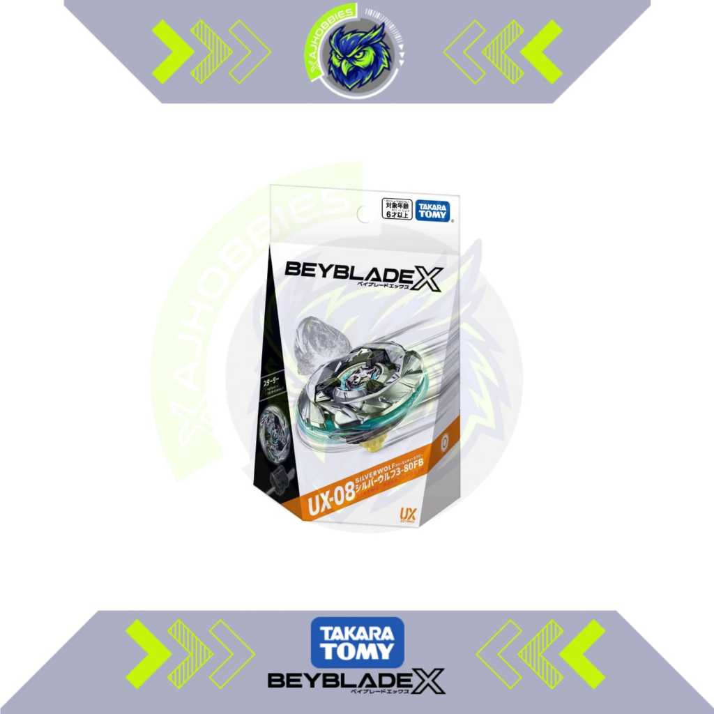 Beyblade X UX-08 Silver Wolf 3-80 FB | Original Takara Tomy | Ready Stock