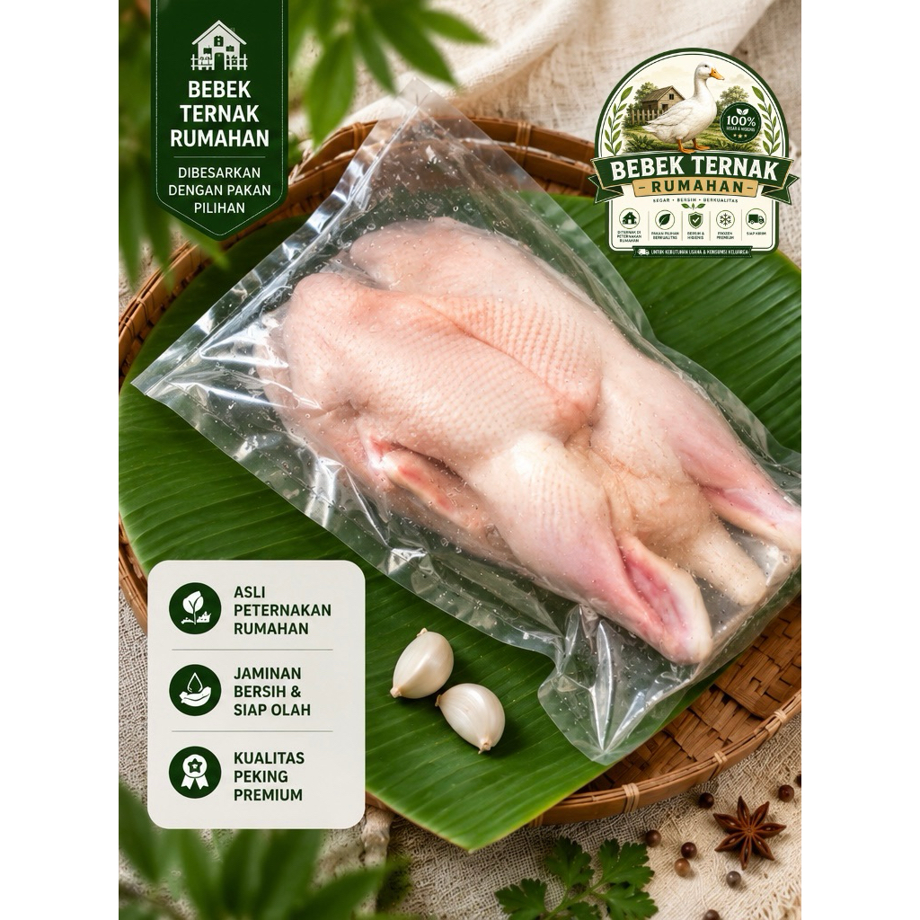 Bebek Peking Karkas Utuh Premium 1,2 Kg | Daging Bebek Frozen Segar