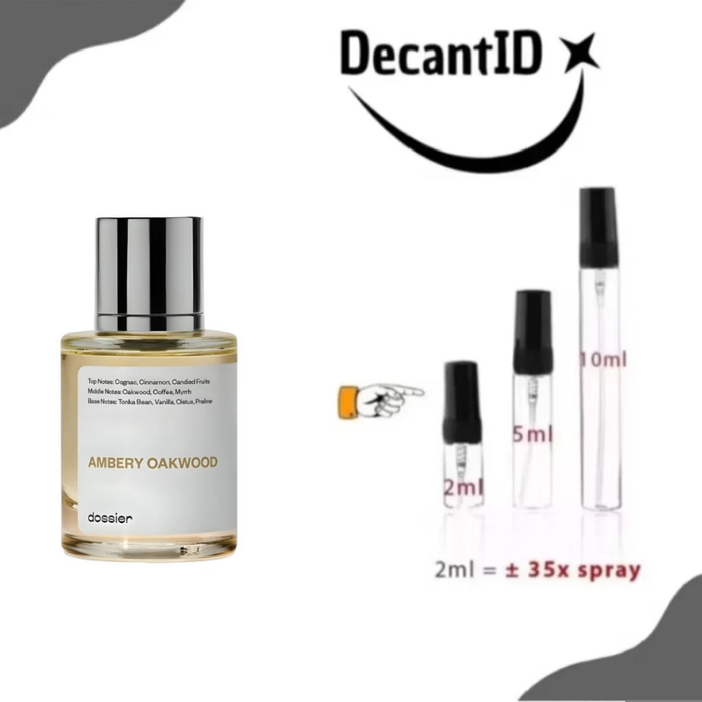 Decant Parfum Dossier Ambery Oakwood Unisex 2ml 5ml 10ml