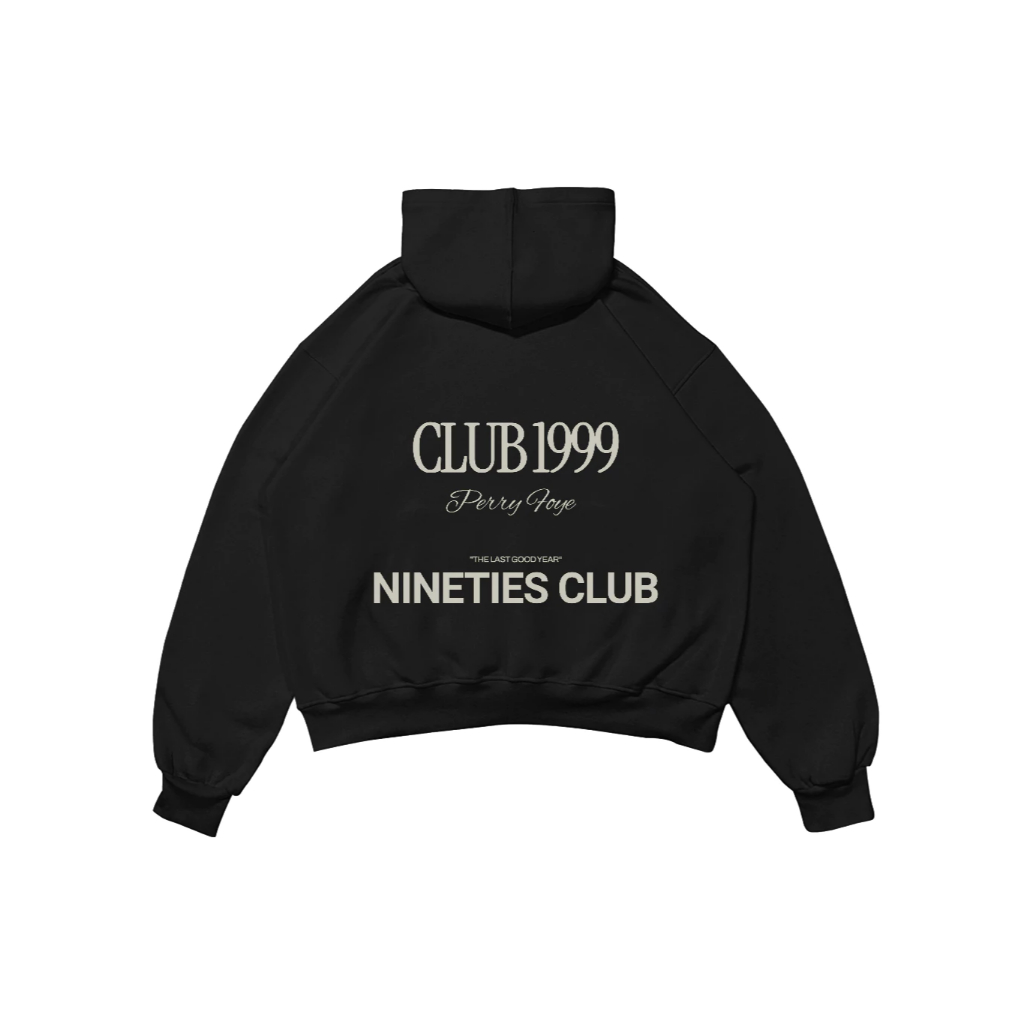 Perry Foye Hoodie Boxy Fit CLUB 1999 Jaket Oversized Pria Wanita