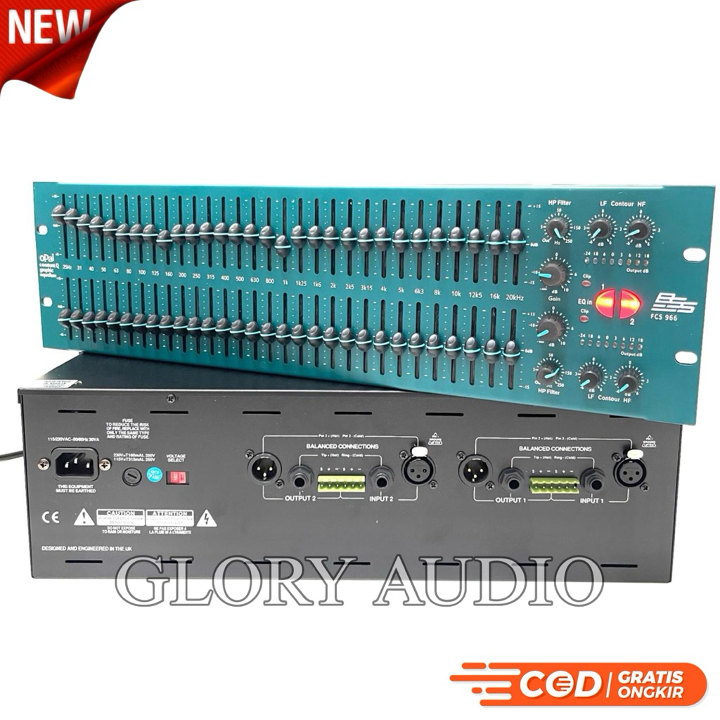 Promo Audio Equalizer BSS Opal FCS 966 Opal 2 x 31 Channel Original Eq BSS Opal FCS966 / FCS 966 Ori